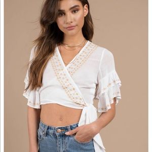 Tobi Wrap Crop Top